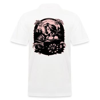 Rose Mère Nature Dame - Polo Homme - blanc - Dos - Kai (181cm)