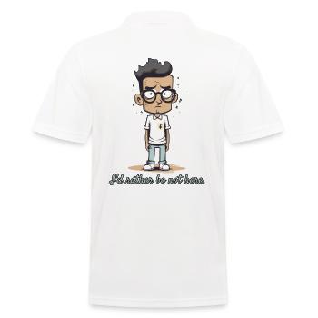 Je préfère ne pas être là - le nerd - Polo Homme - blanc - Dos - Kai (181cm)