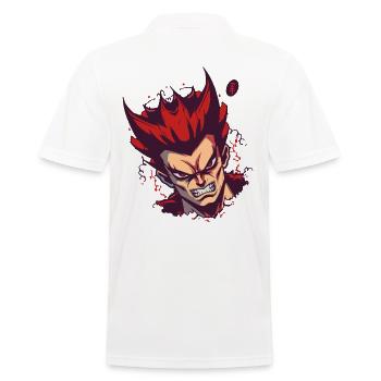 Manga Anime Crazy Hero : Beau Coming Out - Polo Homme - blanc - Dos - Kai (181cm)