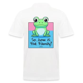 Wie geht es der Familie, ein freundlicher Frosch - Männer Poloshirt - Weiß - Hinten - Kai (181cm)