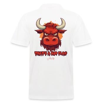 Un drapeau rouge pour la vache et le taureau - Polo Homme - blanc - Dos - Kai (181cm)