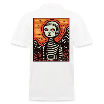 Menschen sind seltsam - Männer Poloshirt - Weiß - Hinten - Kai (181cm)