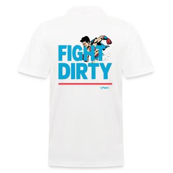 Superhero, fight dirty - Men's Polo Shirt - white - Back - Kai (181cm)