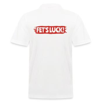 Let's get lucky - Men's Polo Shirt - white - Back - Kai (181cm)
