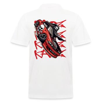 Super Sports Car Cartoon JDM Muscle PirateTuning - Men's Polo Shirt - white - Back - Kai (181cm)