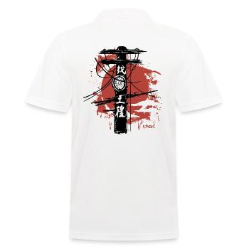 Poteau électrique japonais - Polo Homme - blanc - Dos - Kai (181cm)