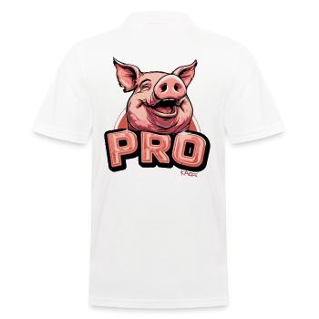Pig Profi Pro Sow - Men's Polo Shirt - white - Back - Kai (181cm)