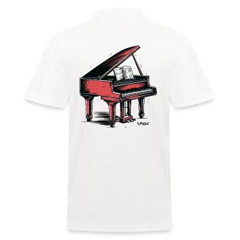 Le piano - Polo Homme - blanc - Dos - Kai (181cm)
