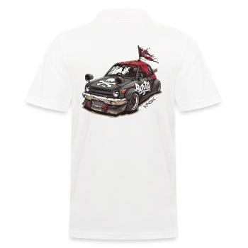 Japanischer Kei Car JDM Pirat - Männer Poloshirt - Weiß - Hinten - Kai (181cm)