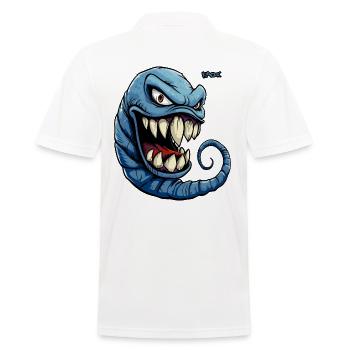 Ver monstre vilain, vicieux et en colère - Polo Homme - blanc - Dos - Kai (181cm)