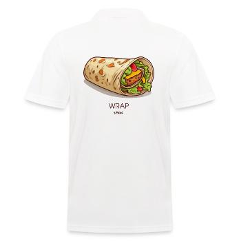 Food Wrap Falaffel Salad Meat Bag - Men's Polo Shirt - white - Back - Kai (181cm)