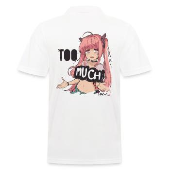 Est-ce trop ? Fille d’anime qui rit - Polo Homme - blanc - Dos - Kai (181cm)