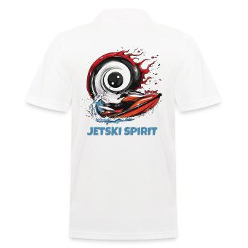 Wassersport Jetski Spirit - Männer Poloshirt - Weiß - Hinten - Kai (181cm)
