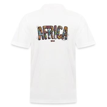 Africa - Men's Polo Shirt - white - Back - Kai (181cm)
