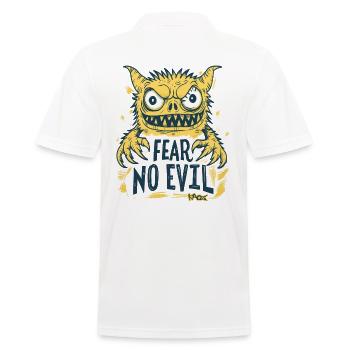 Don't Be Afraid Of Evil, Funny Monster - Men's Polo Shirt - white - Back - Kai (181cm)