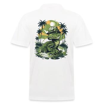 Lézard des marais vivant dans une forêt naturelle - Polo Homme - blanc - Dos - Kai (181cm)