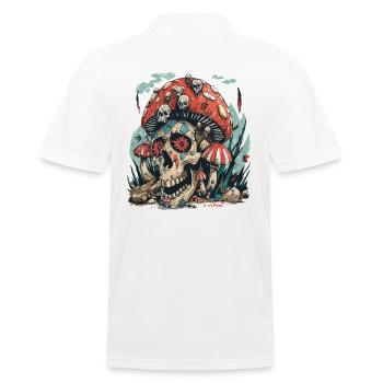 Forêt aztèque : Crâne de champignons Crâne - Polo Homme - blanc - Dos - Kai (181cm)