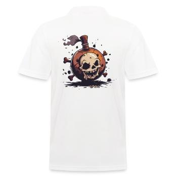 Un Crâne De Dessin Animé Drôle Bombes Pirate - Polo Homme - blanc - Dos - Kai (181cm)
