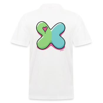 Markiere ein X, wenn du Herzen liebst - Männer Poloshirt - Weiß - Hinten - Kai (181cm)
