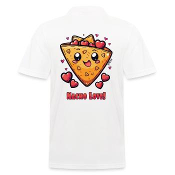 Cute Anime Chibi: Japanese Nacho Love - Men's Polo Shirt - white - Back - Kai (181cm)