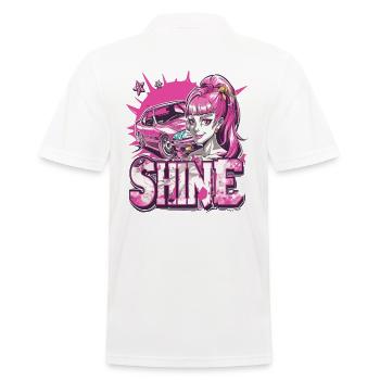 Les voitures de sport automobile japonaises et les filles d’anime brillent - Polo Homme - blanc - Dos - Kai (181cm)