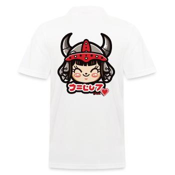 Cute Anime Viking Girl - Men's Polo Shirt - white - Back - Kai (181cm)