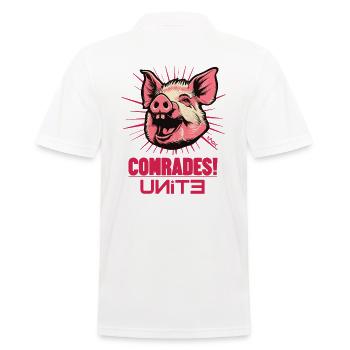 Parodie du socialisme Communisme Cochon - Polo Homme - blanc - Dos - Kai (181cm)