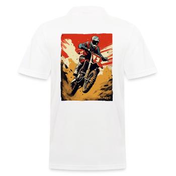 Motocross super cool - Polo Homme - blanc - Dos - Kai (181cm)