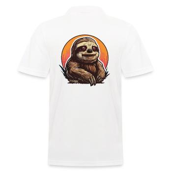 Paresseux drôle à la recherche cool - Polo Homme - blanc - Dos - Kai (181cm)