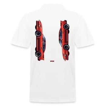 Conception de voiture de sport américaine rétro - Polo Homme - blanc - Dos - Kai (181cm)