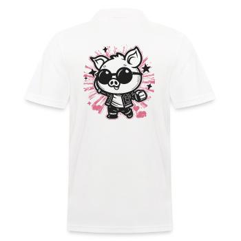 Super Glacières Disco Pig - Polo Homme - blanc - Dos - Kai (181cm)