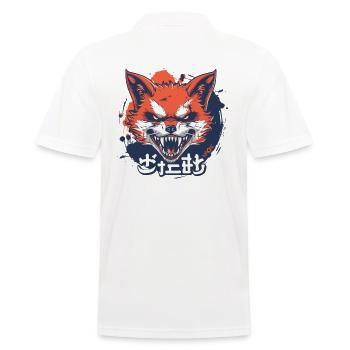 Japanische Anime Fuchs Jagd: Wehre Dich - Männer Poloshirt - Weiß - Hinten - Kai (181cm)
