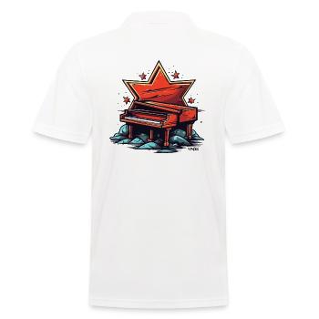 Une star au piano - Polo Homme - blanc - Dos - Kai (181cm)
