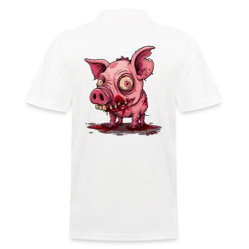 Horreur Monstre Bébé Zombie Cochon - Polo Homme - blanc - Dos - Kai (181cm)