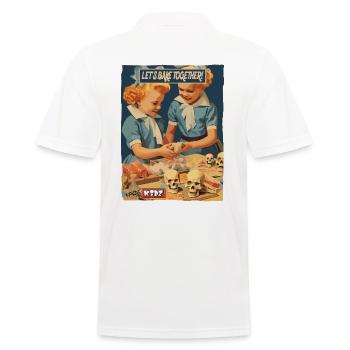 Filles cuisinant ensemble dans les années 1950 - Polo Homme - blanc - Dos - Kai (181cm)