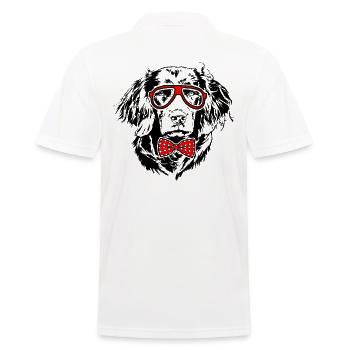CHIEN DE CAILLE ALLEMAND Lunettes Chiens chien intelligent - Polo Homme - blanc - Dos - Kai (181cm)
