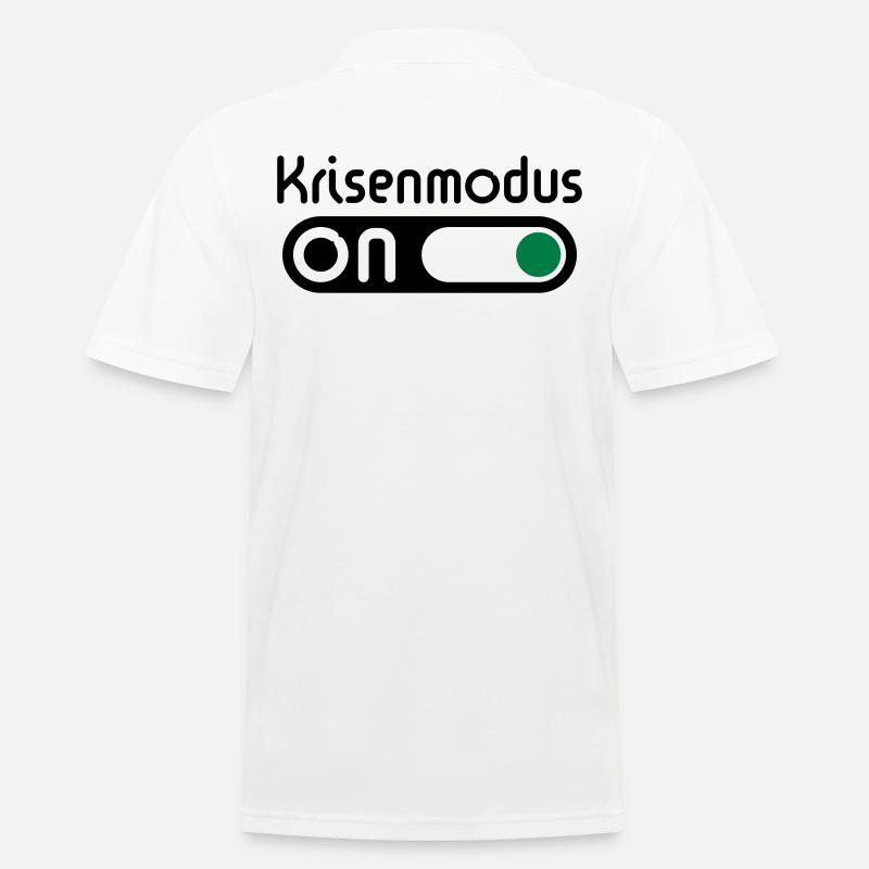 Krisenmodus On (Pos) - Männer Poloshirt - Weiß