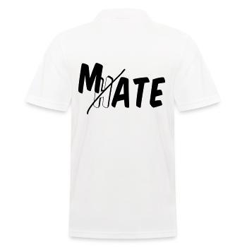 I mate you - Männer Poloshirt - Weiß - Hinten - Kai (181cm)