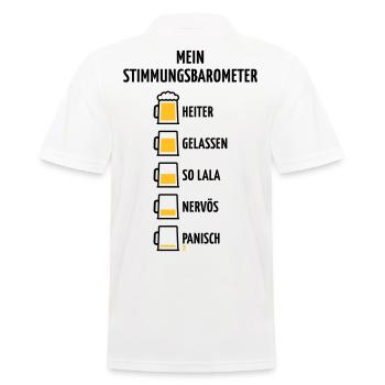 Mein Stimmungsbarometer (Bier / V1 / POS) - Männer Poloshirt - Weiß - Hinten - Kai (181cm)