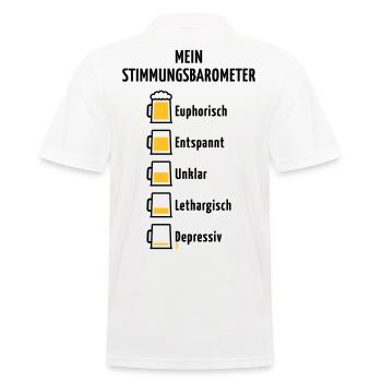 Mein Stimmungsbarometer (Bier / V2 / POS) - Männer Poloshirt - Weiß - Hinten - Kai (181cm)