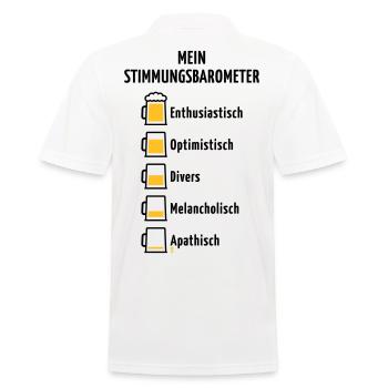 Mein Stimmungsbarometer (Bier / V3 / POS) - Männer Poloshirt - Weiß - Hinten - Kai (181cm)