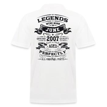 17ème anniversaire Légendaire Juin 2007 Millésime 2007 - Polo Homme - blanc - Dos - Kai (181cm)