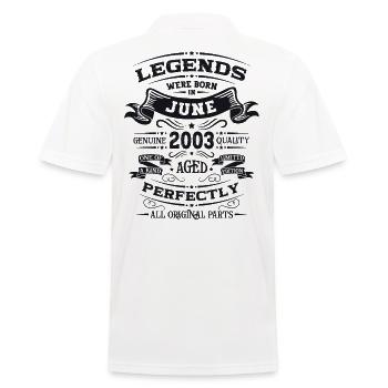 21ème Anniversaire Légende Juin 2003 Millésime 2003 - Polo Homme - blanc - Dos - Kai (181cm)