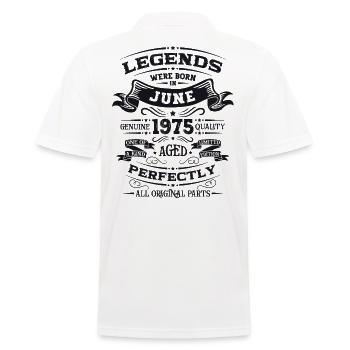50ème Anniversaire Légendaire Juin 1975 Millésime 1975 - Polo Homme - blanc - Dos - Kai (181cm)