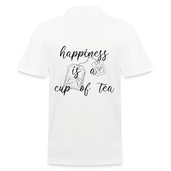 Tee - Männer Poloshirt - Weiß - Hinten - Kai (181cm)