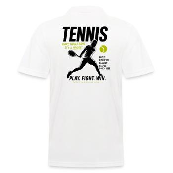 Mentalité du tennis - Polo Homme - blanc - Dos - Kai (181cm)