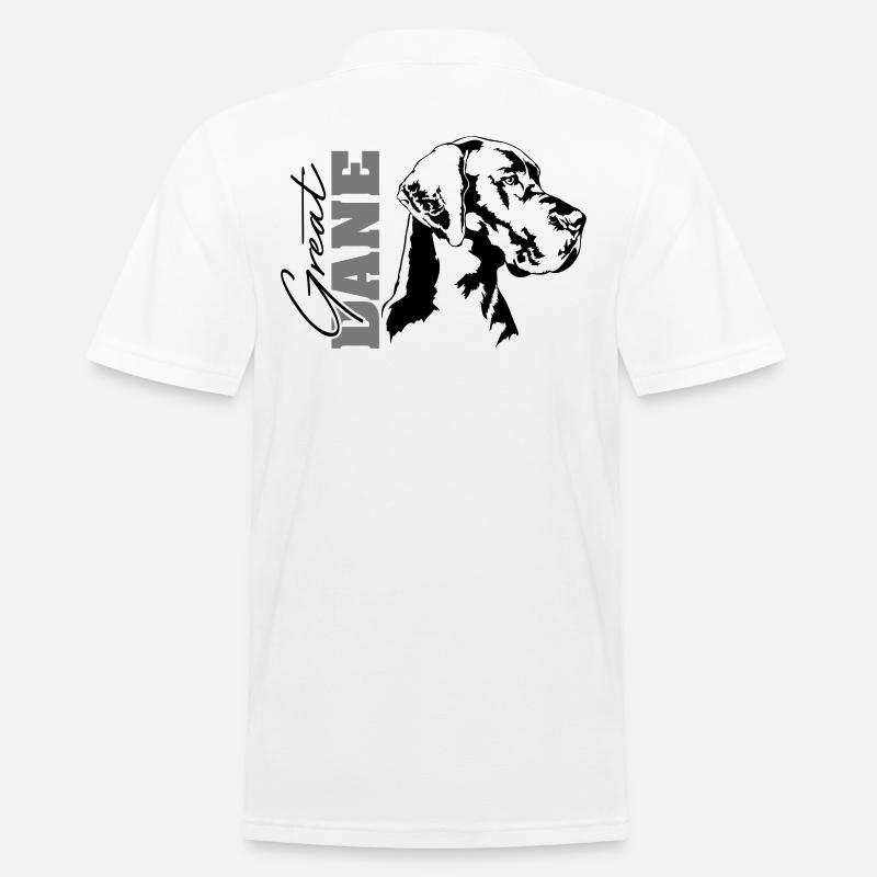 Portrait GREAT DANE Wilsigns - Polo Homme - blanc