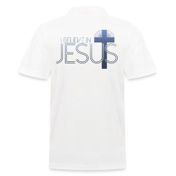 Je crois en Jésus - Croix de Jésus-Christ - Polo Homme - blanc - Dos - Kai (181cm)