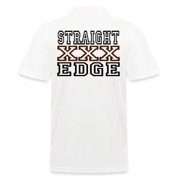 straight edge - Männer Poloshirt - Weiß - Hinten - Kai (181cm)