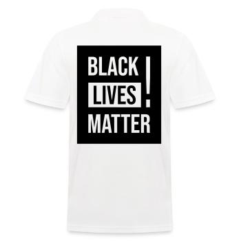 Black Lives Matter ! - Männer Poloshirt - Weiß - Hinten - Kai (181cm)